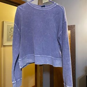 Charles River Apparel Purple Cropped Sweater